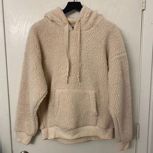 🤍cozy cream Sherpa hoodie